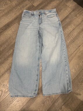 American Eagle Outfitters Light Wash Wide Leg Jeans